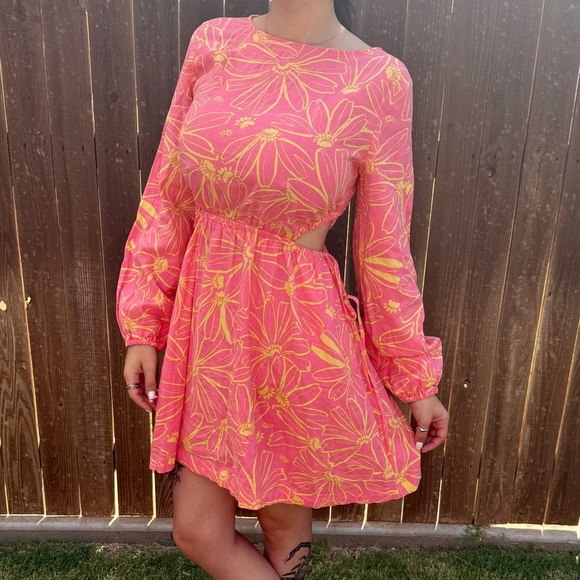 🌸 Universal Thread Linen Blend Cutout Dress 🌸 - Picture 1 of 7